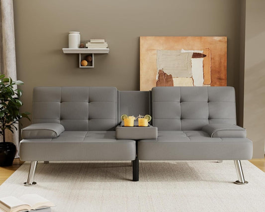 Modern Convertible Futon Sofa Bed – Comfort, Style & Functionality