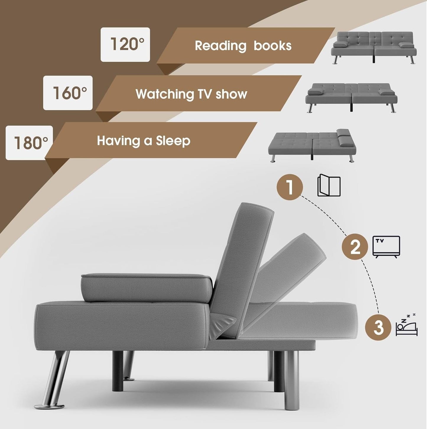 Modern Convertible Futon Sofa Bed – Comfort, Style & Functionality