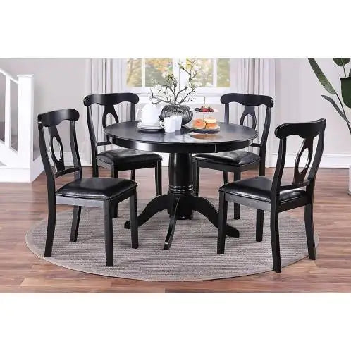 (.24) Style Loft Collection Classic Round 5pc Dining Set
