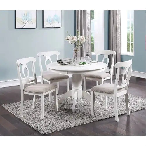 (.24) Style Loft Collection Classic Round 5pc Dining Set